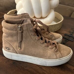 UGG Women's Brown Suede Sneakers